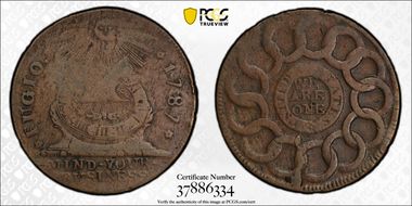 1787 Fugio 1C United States, 4 Cinq F15BN