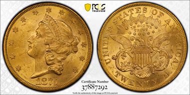 1874 $20 MS61