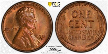 1931-S 1C MS64RB