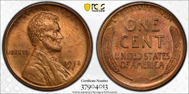 1918-S 1C MS64RD