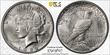 1922-D $1 MS66+
