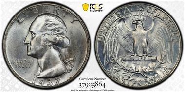 1937-D 25C MS67+