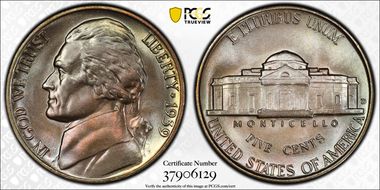 1939-D 5C Reverse of 1940 MS68FS