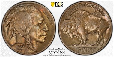 1927-S 5C AU53