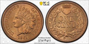 1861 1C MS65