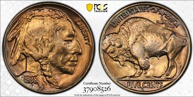 1938-D/S 5C Buffalo MS66+