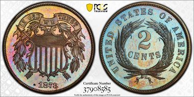 1873 2C Closed 3 PR66BN