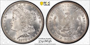 1878 7/8TF $1 Strong MS66