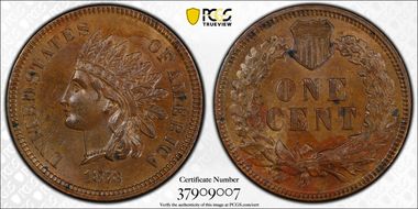 1873 1C Closed 3 MS62BN