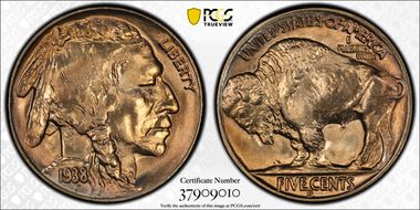 1938-D/S 5C Buffalo MS66+