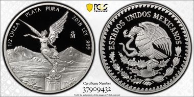2018-Mo 1/2 oz Libertad Silver PR70DCAM