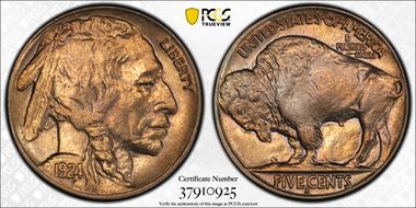 1924-S 5C MS65