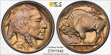 1913-D 5C Type 2 MS66