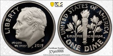 2019-S 10C First Strike PR70DCAM