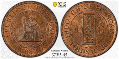 1887-A 1C Lec-39 MS64RB