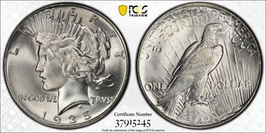 1935 $1 MS65+