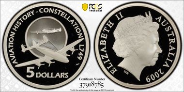 2009 $5 Aviation - Constellation L749 PR68DCAM