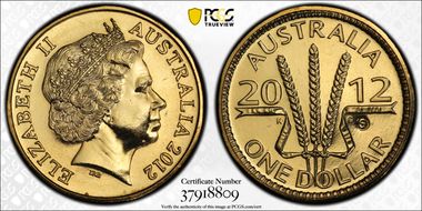 2012-S $1 Wheat Sheaf - Counterstamp MS66
