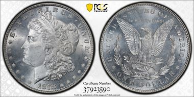 1878 7/8TF $1 Weak MS64