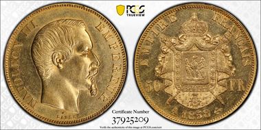 1858-A 50 Fr Gad-1111 F-547 AU58