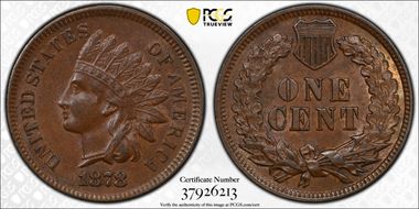 1878 1C AU58BN