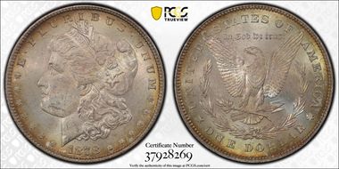 1878 7/8TF $1 VAM 33, Doubled Legs MS64