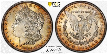 1900-O $1 VAM 15, Doubled Stars MS65