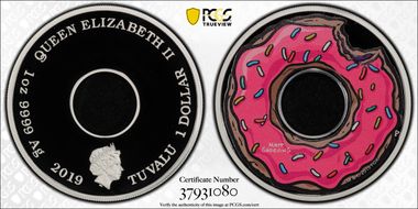 2019-P $1 The Simpsons Donut First Strike PR70DCAM