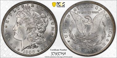 1900-O/CC $1 VAM 11, Overmintmark MS65+