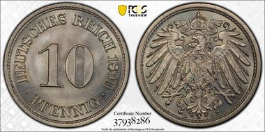 1890-A 10 Pfg J-13 MS66