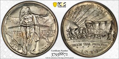 1939-S 50C Oregon MS66