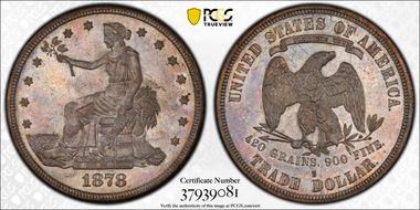 1878-S T$1 Trade MS64