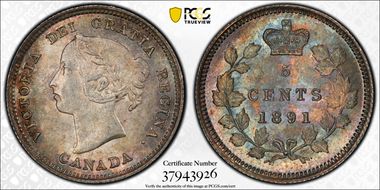 1891 5C MS65+