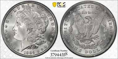 1884 $1 MS66