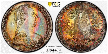 "1780"-S.F. Thaler Modern Restrike (1853-Present) MS67