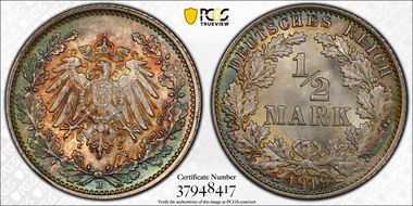 1919-E 1/2 Mk J-16 MS67+