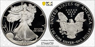 1988-S $1 Silver Eagle PR70DCAM