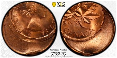 1963 1C MS64RD