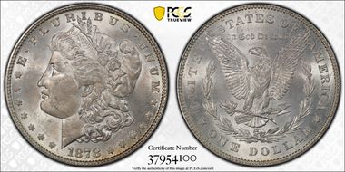 1878 7TF $1 Reverse of 1878 MS62