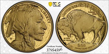 2017-W $50 American Buffalo  .9999 Fine Gold PR69DCAM