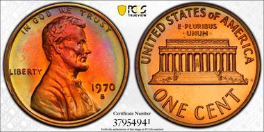 1970-S 1C Large Date PR67RB