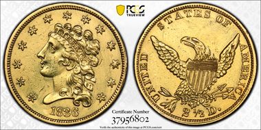 1836 $2.50 Block 8 N1