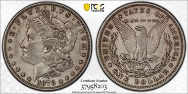 1878 8TF $1 VAM 9, First Die Pair XF40