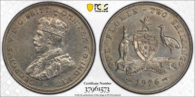 1926(m & sy) Florin AU55