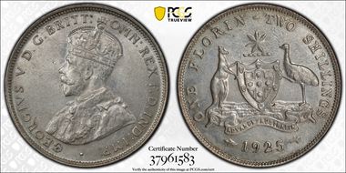 1925(m & sy) Florin MS63