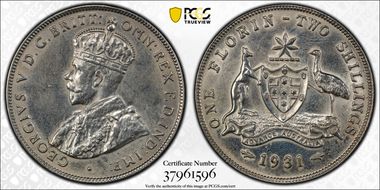 1931(m) Florin KM-27  Ag N1