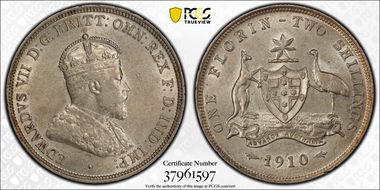 1910 Florin AU58