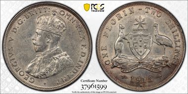 1915-H Florin AU55