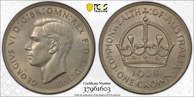 1938 Crown KM-34  Ag MS62