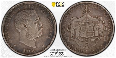 1883 $1 Hawaii XF40